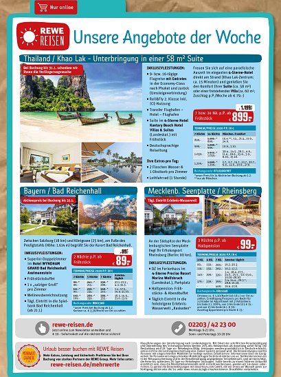 REWE Reisen Wochenangebote KW26/2018
