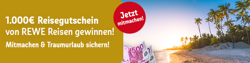 Gewinnspiel 1000EUR Reisegutschein