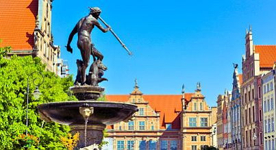 Der Neptunbrunnen in Danzig 