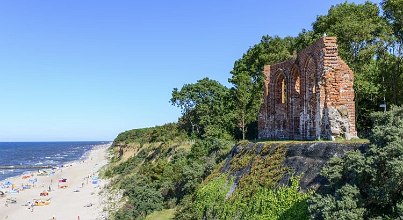 Ausflugsziele an der polnischen Ostsee: Die Klippen von Trzęsacz