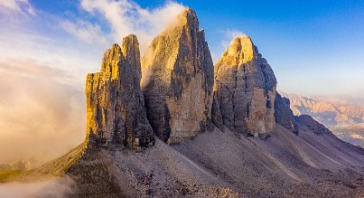 Die höchsten und schönsten Berge in den Dolomiten 