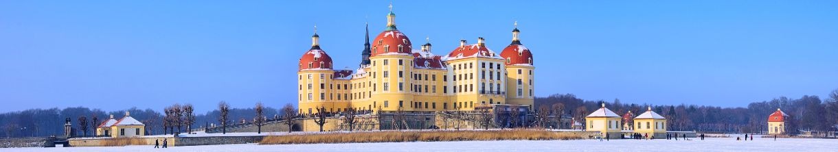 Das Schloss Moritzburg in Sachsen