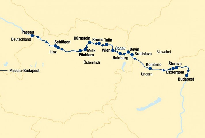 Flussreise Donau per Rad & Schiff bis Budapest