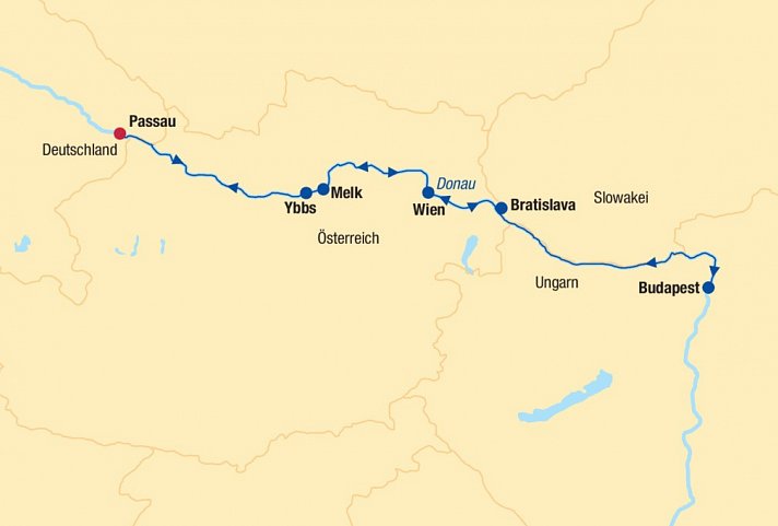 Flusskreuzfahrt Donau bis Mohács