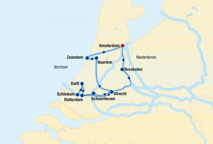 Flusskreuzfahrt Holland Boat & Bike