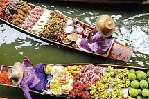 Thailand und Laos Rundreise - Schwimmender Markt