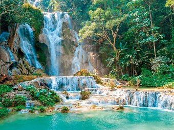 Thailand und Laos Rundreise - Kuang Si Wasserfall