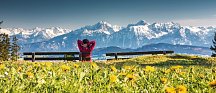 Berghotel Ratschings - Pause mit Bergpanorama