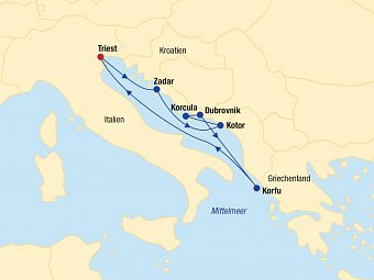 Baden auf Korfu + Kreuzfahrt Adria