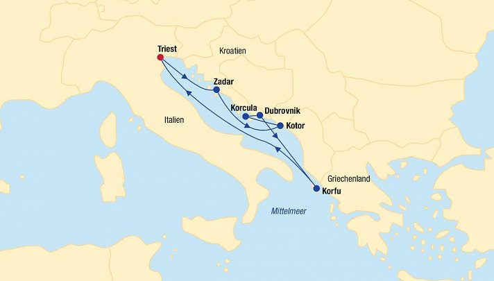 Baden auf Korfu + Kreuzfahrt Adria