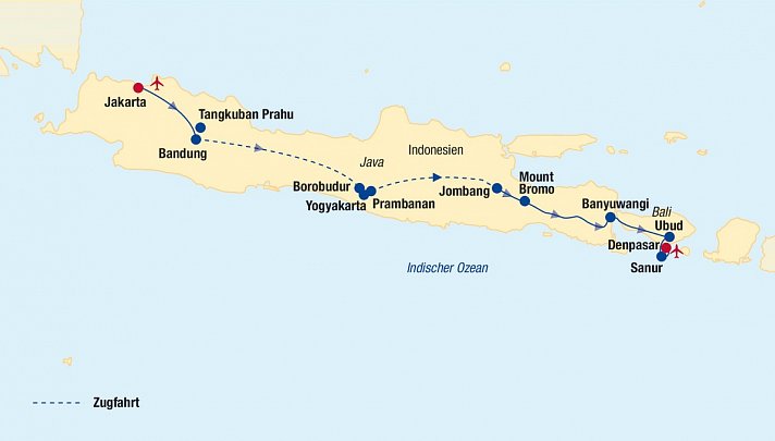 Java und Bali Rundreise & Baden