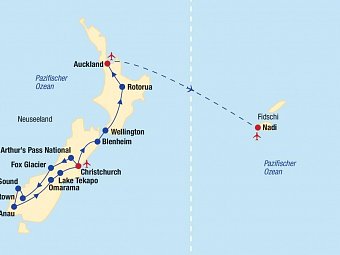 Neuseeland Rundreise & Fidschi
