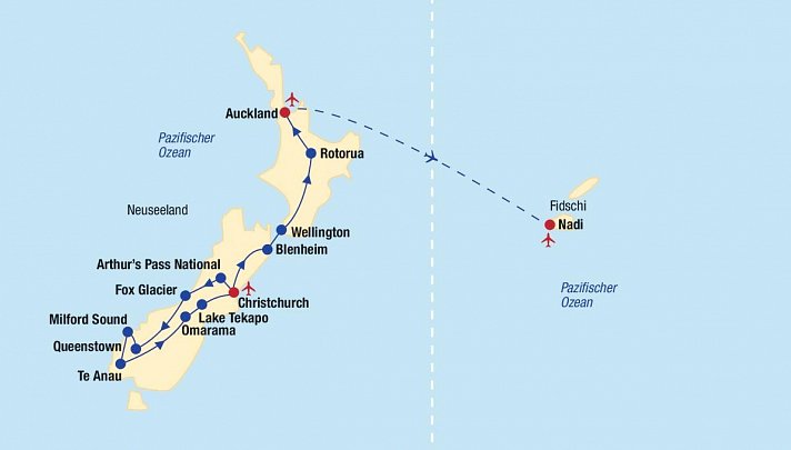 Neuseeland Rundreise & Fidschi