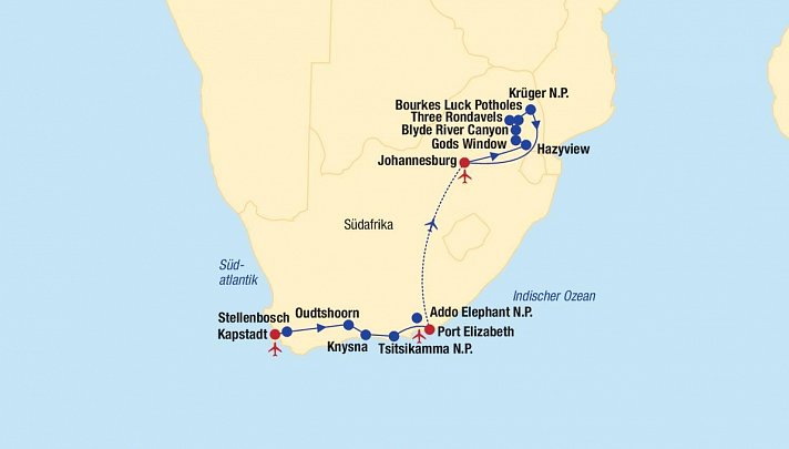 Südafrika Rundreise