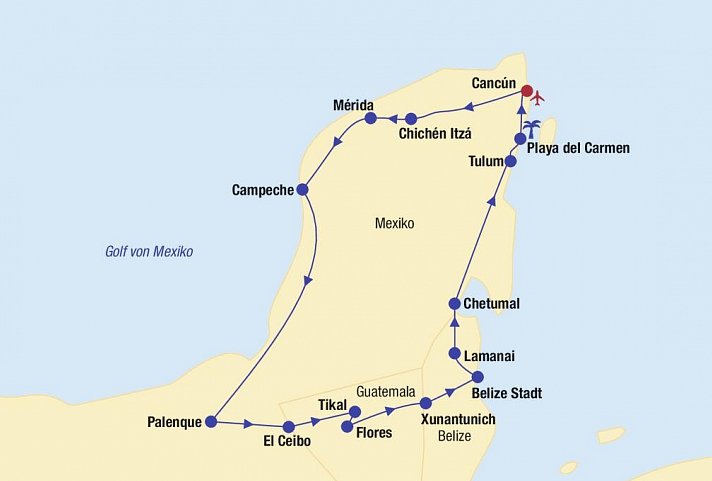 Rundreise Mexiko, Guatemala & Belize 