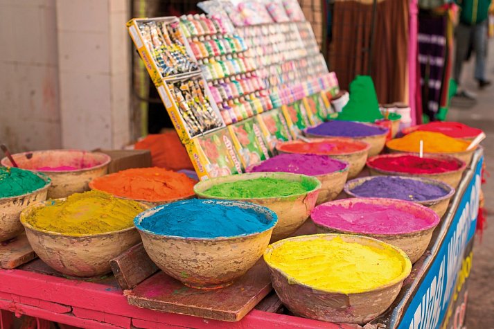Indien-Rajasthan Rundreise - Bunte Pulverfarben