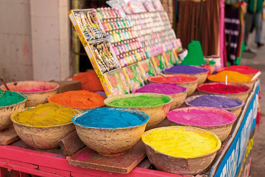 Indien-Rajasthan Rundreise - Bunte Pulverfarben