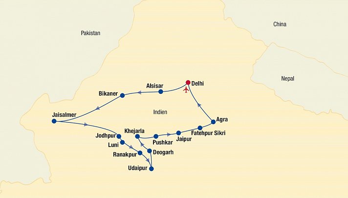 Indien-Rajasthan Rundreise