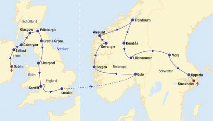 Große Nordeuropa Rundreise