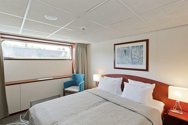 Flusskreuzfahrt Holland und Belgien - Kabinenbeispiel 2-Bett-Kabine Hauptdeck