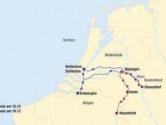 Flusskreuzfahrt Holland und Belgien