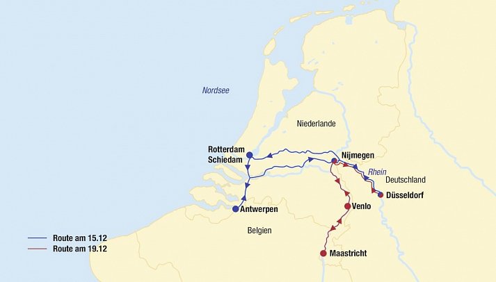 Flusskreuzfahrt Holland und Belgien