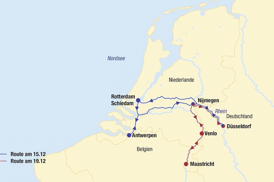 Flusskreuzfahrt Holland und Belgien