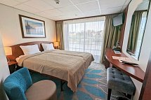 Flusskreuzfahrt Holland und Belgien - Kabinenbeispiel 2-Bett-Kabine franz. Balkon Oberdeck