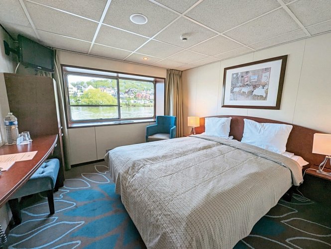 Flusskreuzfahrt Holland und Belgien - Kabinenbeispiel 2-Bett-Kabine Mitteldeck