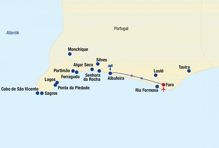 Algarve Rundreise & Baden