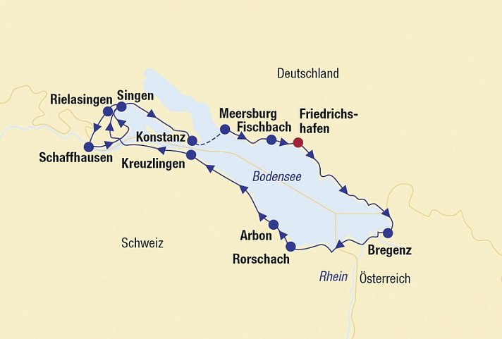 Bodensee-Radtour ab/bis Friedrichshafen