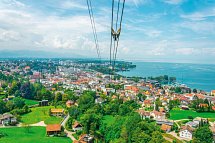 Bodensee-Radtour ab/bis Friedrichshafen - Seilbahn mit Aussicht auf Bregenz