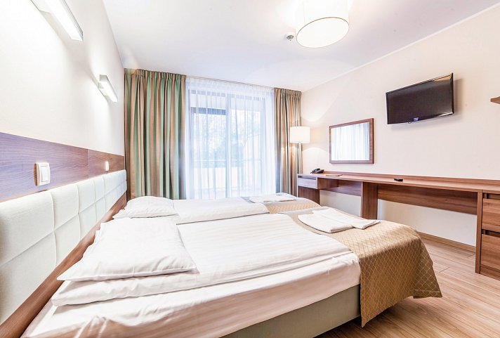 Hotel Olymp III - Wohnbeispiel Doppelzimmer (Zimmercodierungen DB2, DB5 & DX1)