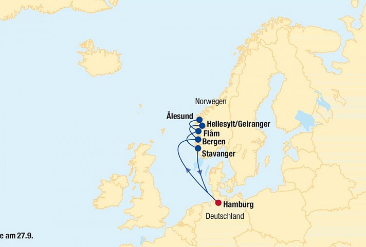 Kreuzfahrt Norwegen inkl. Parkplatz