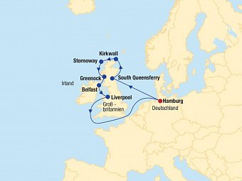 Kreuzfahrt Britische Inseln inkl. Bahn