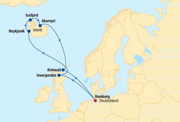 Kreuzfahrt Island & Schottland inkl. Parkplatz