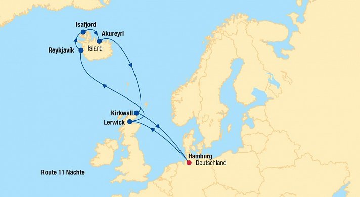 Kreuzfahrt Island & Schottland inkl. Parkplatz