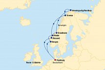 Kreuzfahrt Nordkap inkl. Bahn