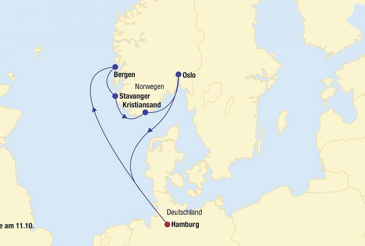 Kreuzfahrt Norwegen inkl. Parkplatz