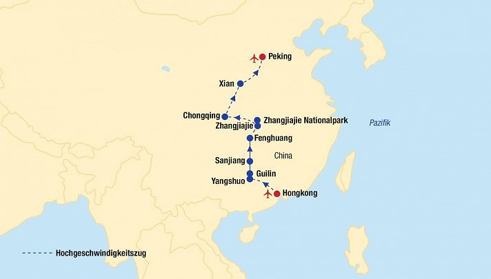 Hongkong und China Kombireise
