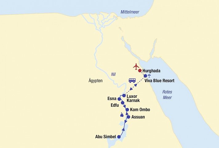 Nilkreuzfahrt & Baden Sharm el Naga
