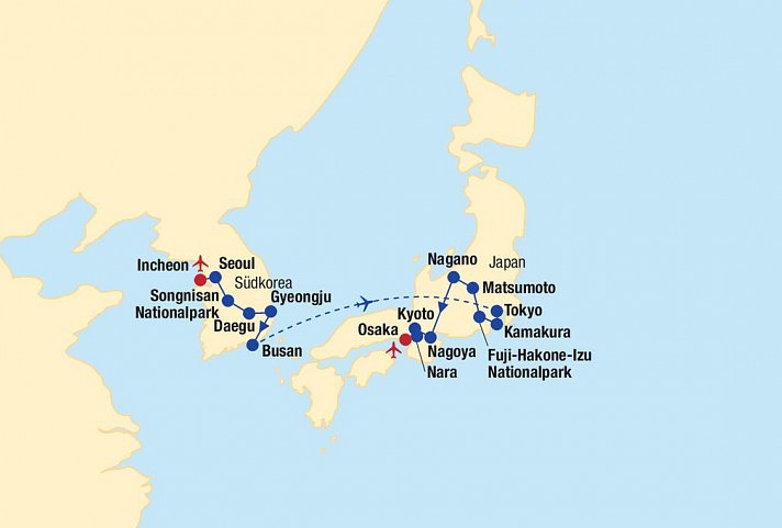 Südkorea & Japan Kombireise