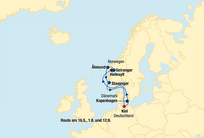 Kreuzfahrt Norwegen inkl. Bahn