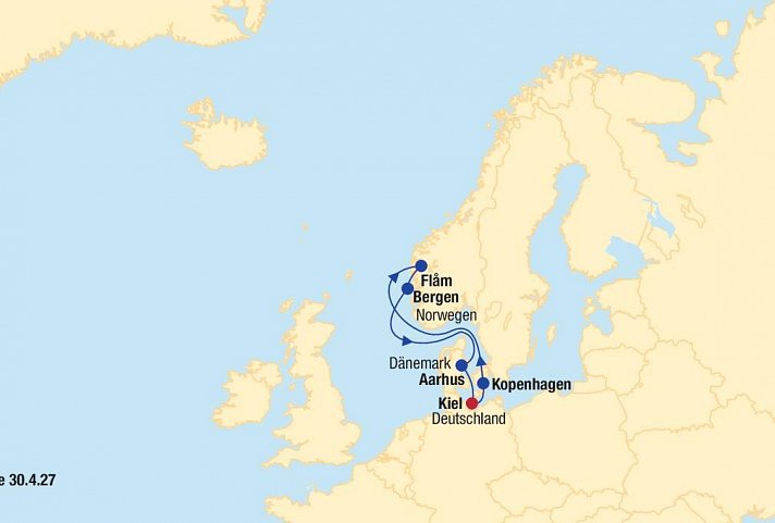 Kreuzfahrt Norwegen inkl. Parkplatz