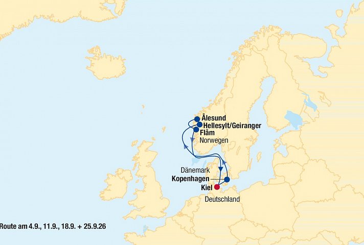 Kreuzfahrt Norwegen inkl. Parkplatz
