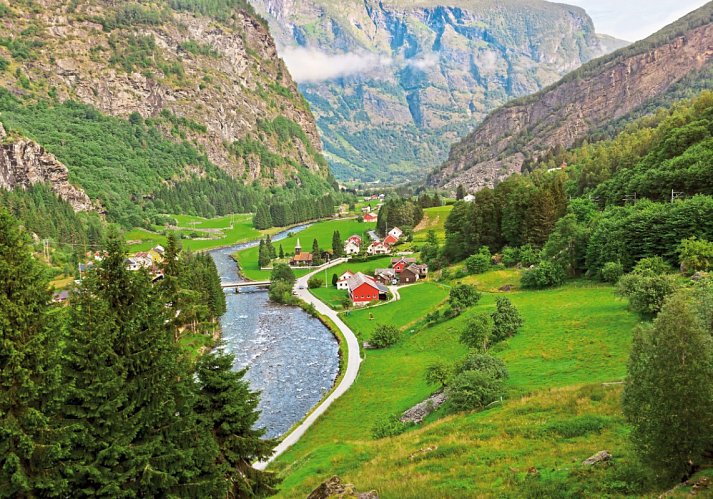 Kreuzfahrt Norwegen inkl. Bahn - Flåm, Aurlandfjord