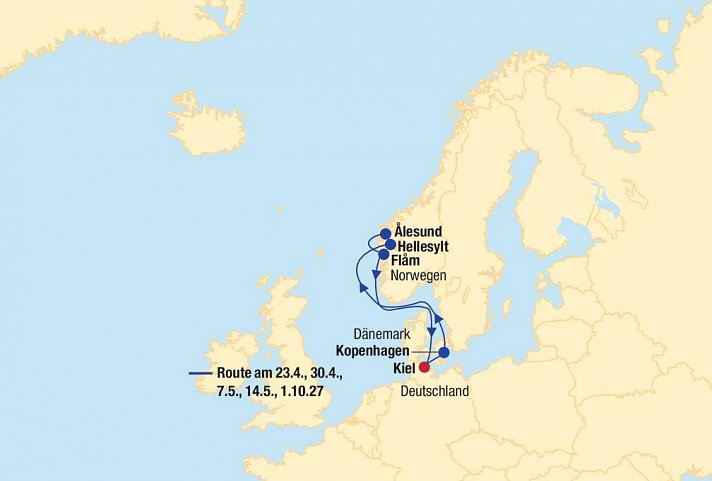 Kreuzfahrt Norwegen inkl. Parkplatz