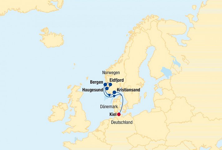 Kreuzfahrt Norwegische Fjorde inkl. Parkplatz