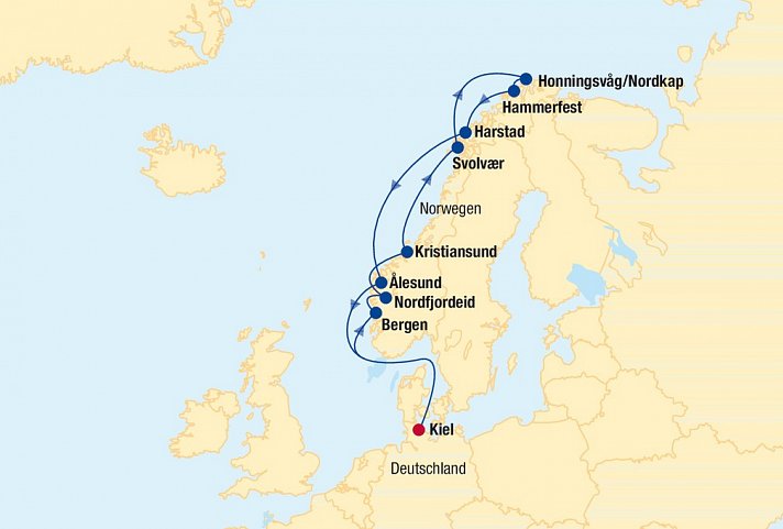 Kreuzfahrt Nordkap inkl. Parkplatz