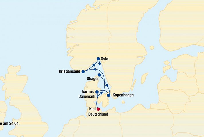 Kreuzfahrt Norwegen oder Skandinavien inkl. Bahn